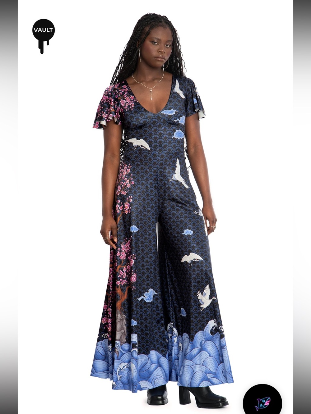 Blackmilk Flight of Tsuru Rio Marilyn Jumpsuit